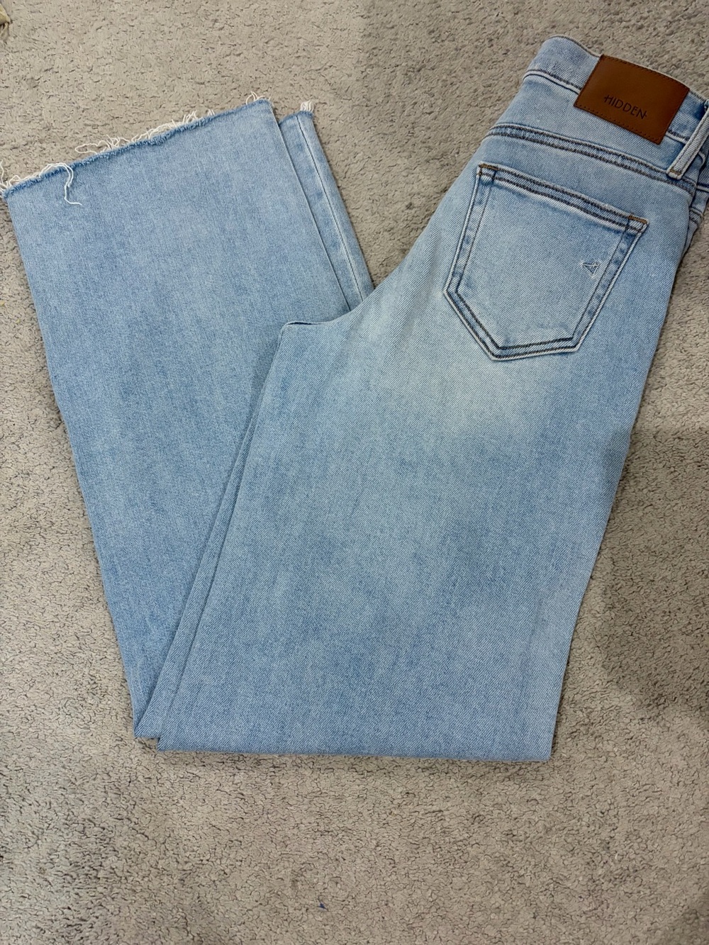 Hidden Light Blue Straight Leg Jeans - Women's Casual Denim